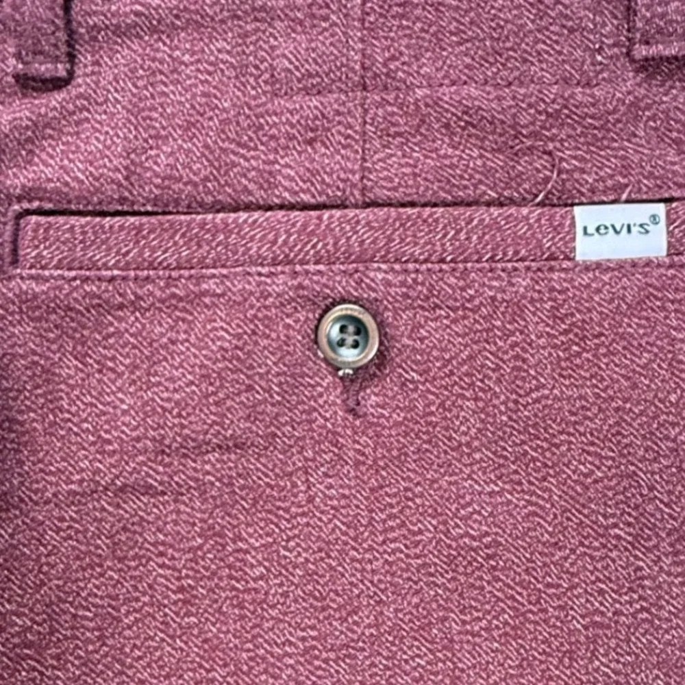 Levis Mens Jogger Pants 36x32‎ Burgundy Heathered Elastic Cuff Chino 4433